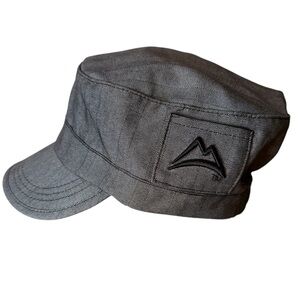 QUAGMIRE Men’s Grey Golf Hat Military Cadet Castro Cap Pocket Summer